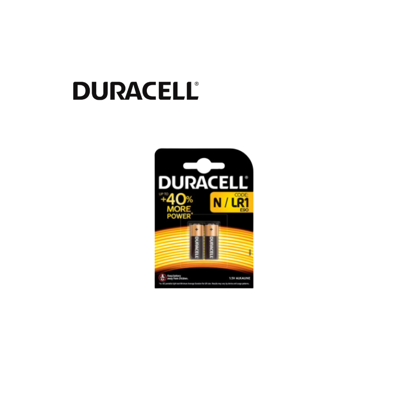 Pile alcaline blister x 2 Duracell LR1 1.5V 825mAh avenue de la sécurité