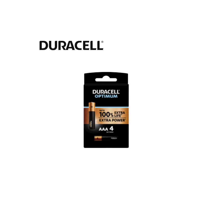 Pile alcaline blister x4 Duracell Optimum LR03 - AAA 1.5V 1175mAh avenue de la sécurité