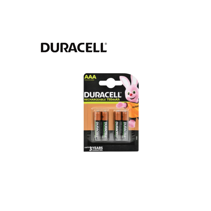 Piles x4 AAA Duracell plus 1.2V 750mAh avenue de la sécurité